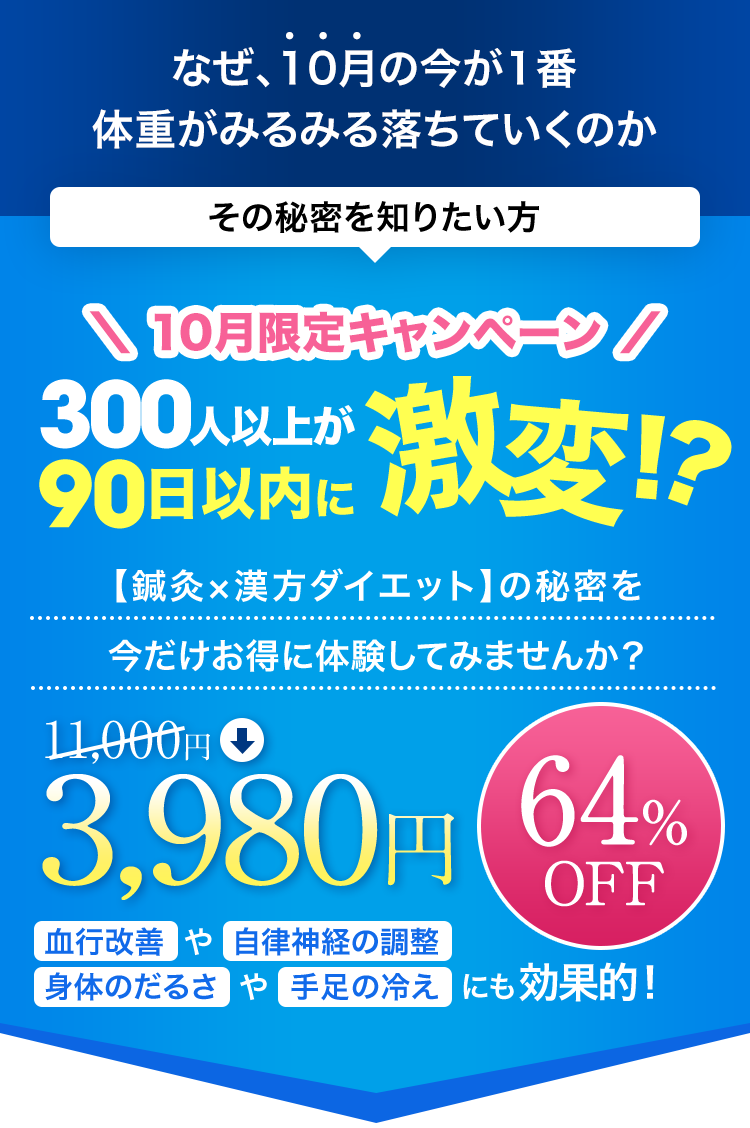 キャンペーンにつき初回3,980円で施術体験